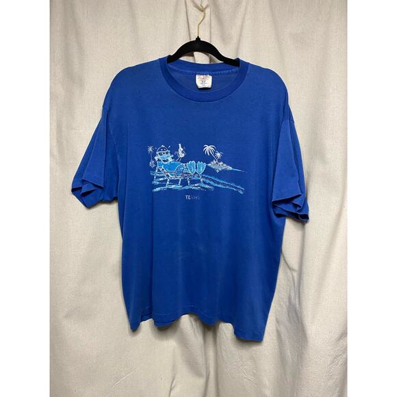 Vintage 80’s single stitch Texas T Shirt relaxing duck XXL - Picture 1 of 6